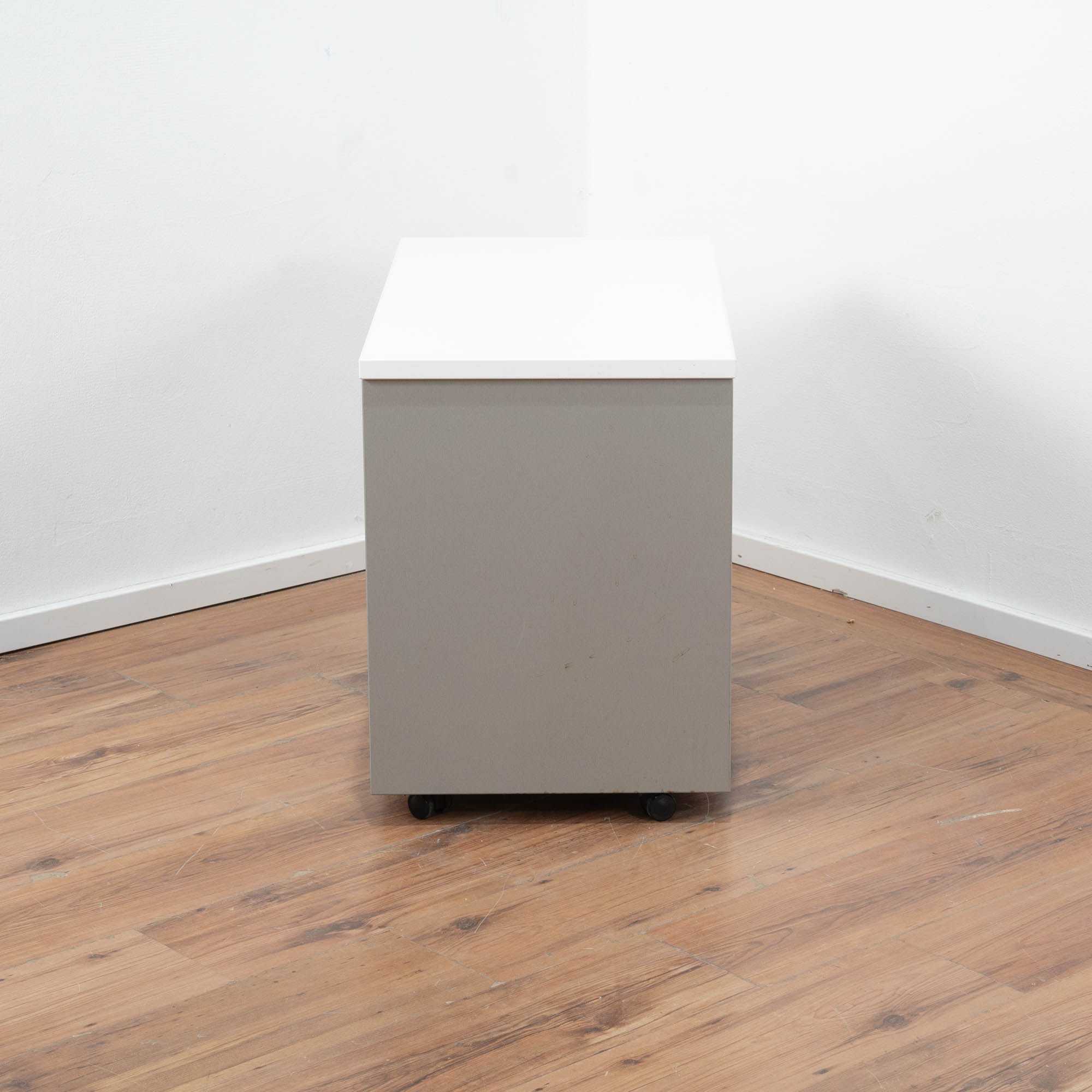 Palmberg Rollcontainer weiß/Silber - 4 Schubladen - Softclose - 44 x 80 x 58 cm