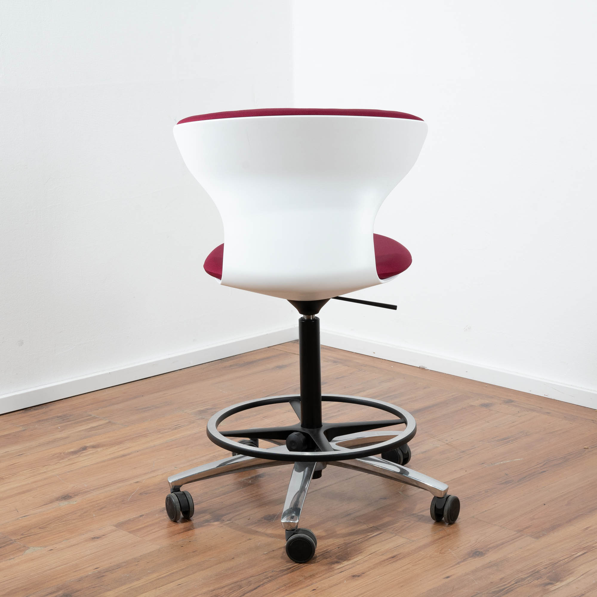 Sedus "Turn Around" High Desk Chair - rot - Chromgestell 