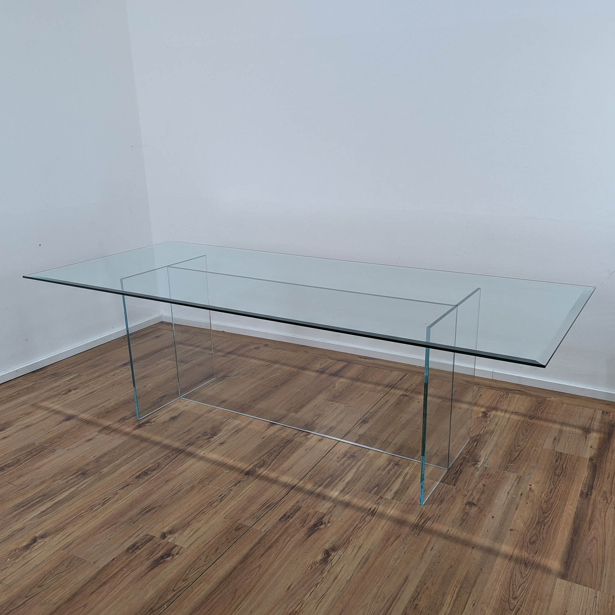 Glastisch 240 x 100 x 73 cm mit Glasgestell