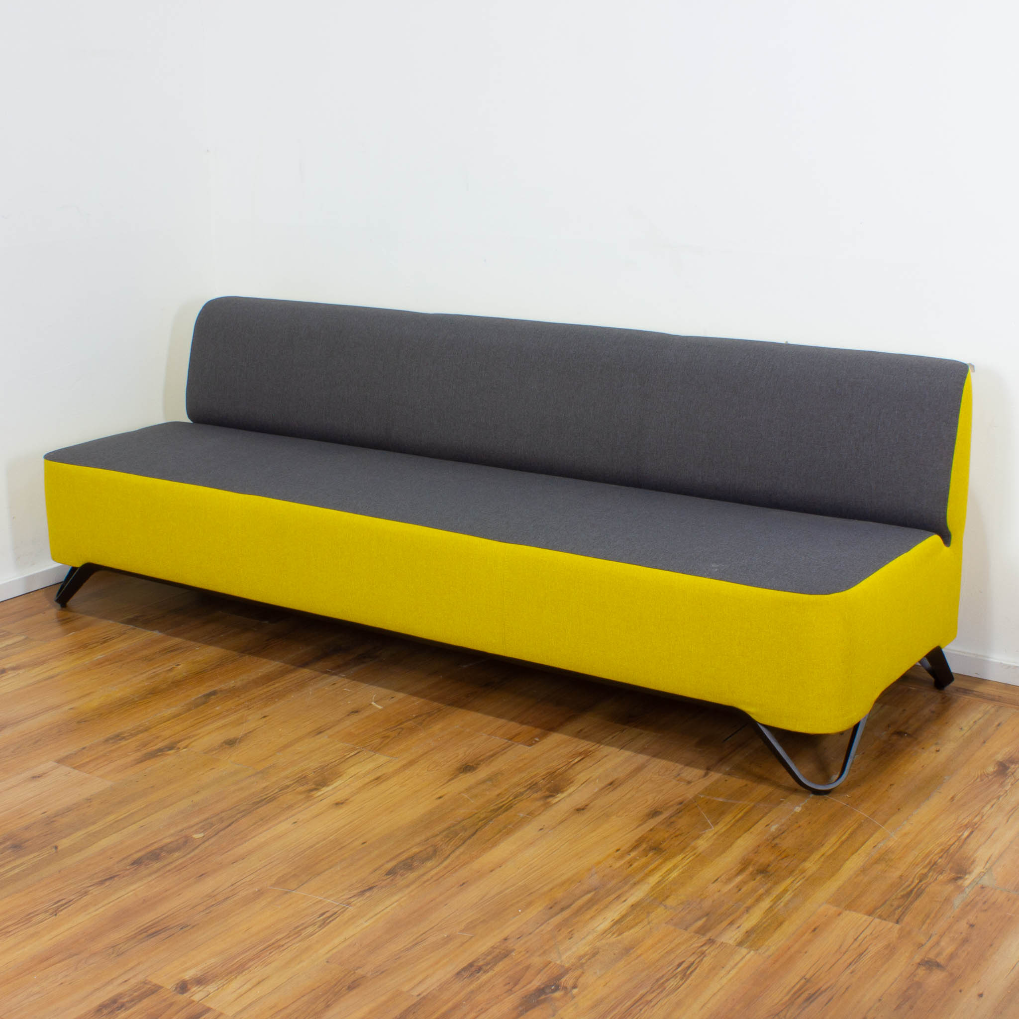 ProfiM "Softbox" 3-Sitzer Sofa - gelb & grau