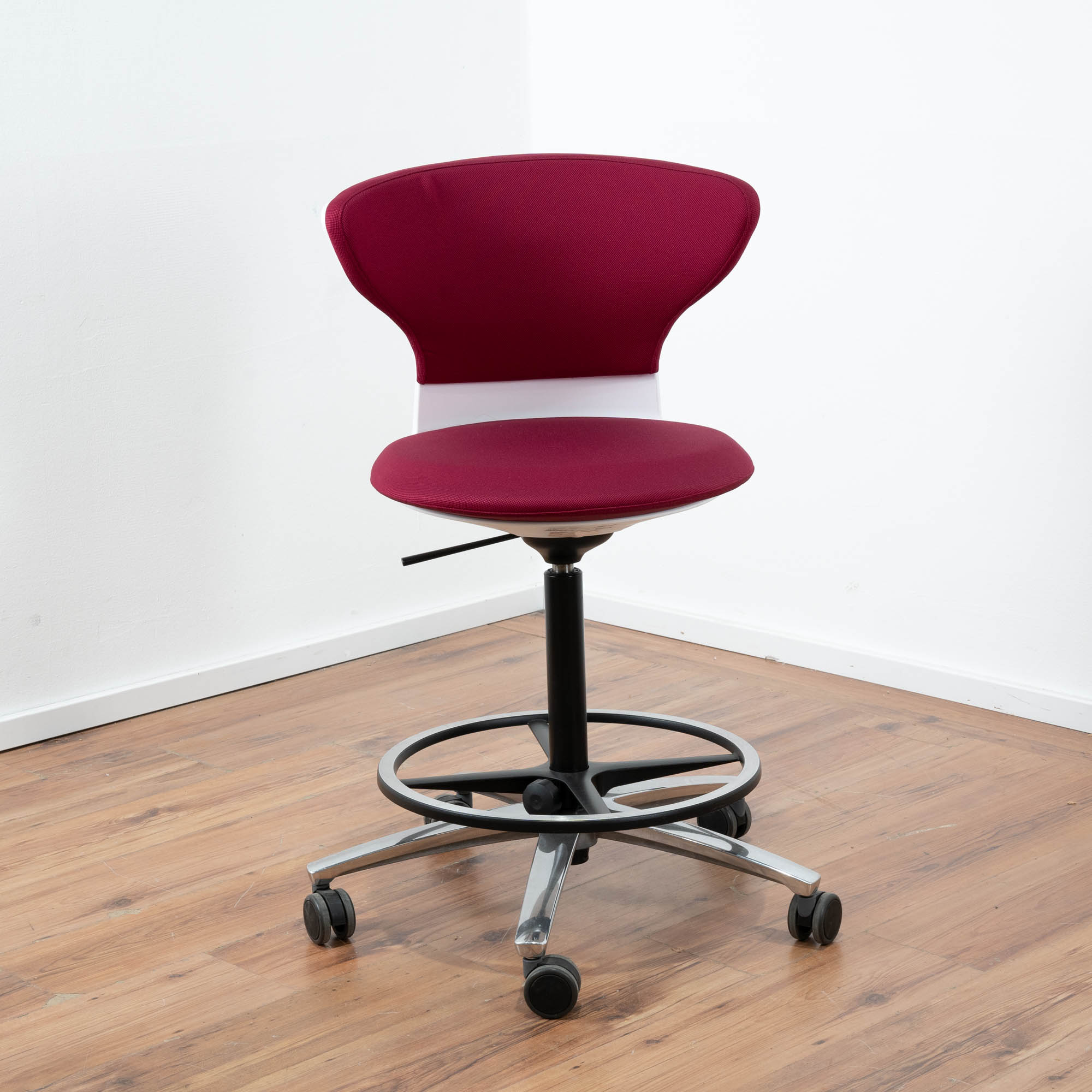 Sedus "Turn Around" High Desk Chair - rot - Chromgestell 