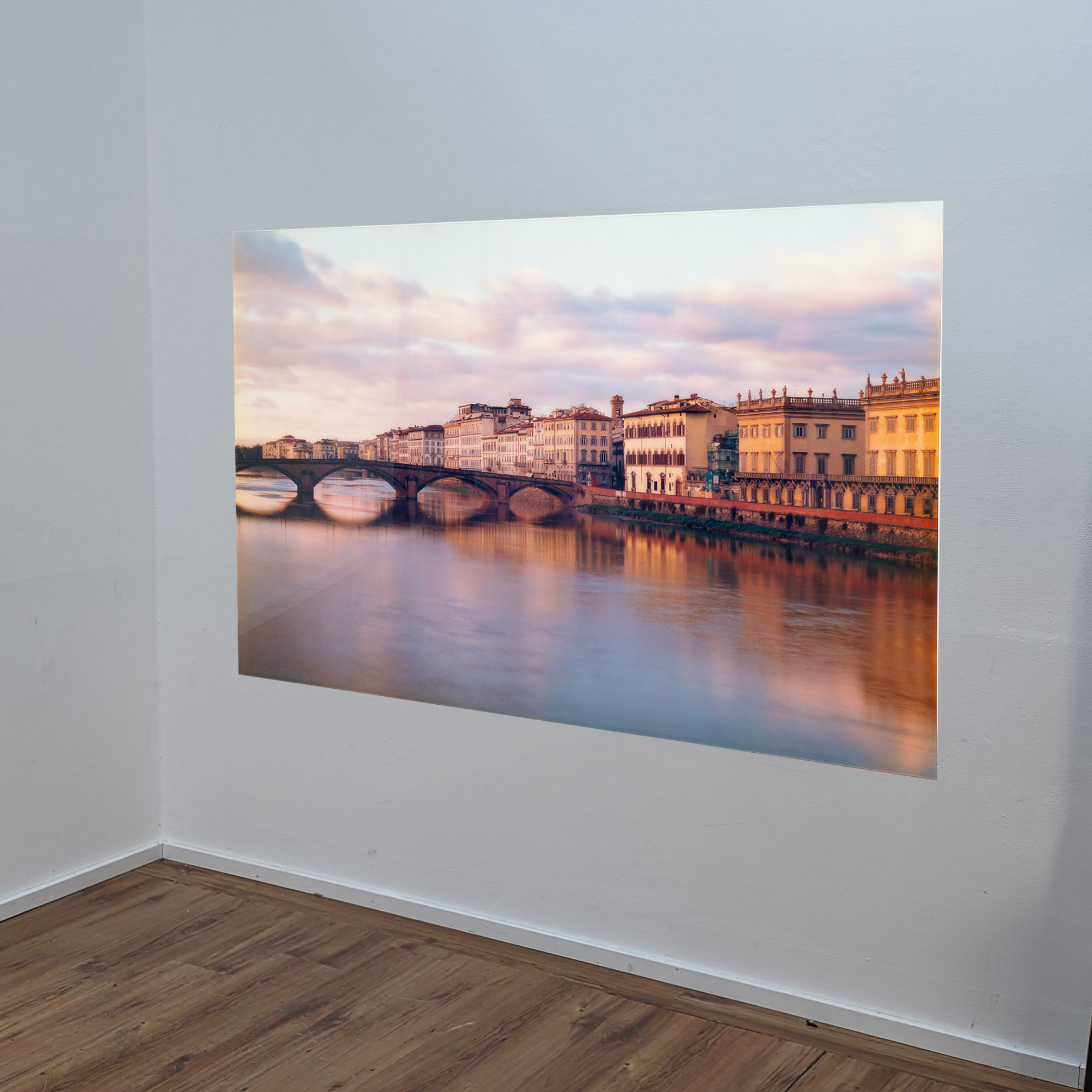 Bild "Ponte alla Carraia" mit Acrylglas auf Dibond
